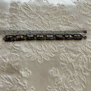 Vintage enamel Swiss charm bracelet.  Souvenir bracelet of Switzerland towns.
